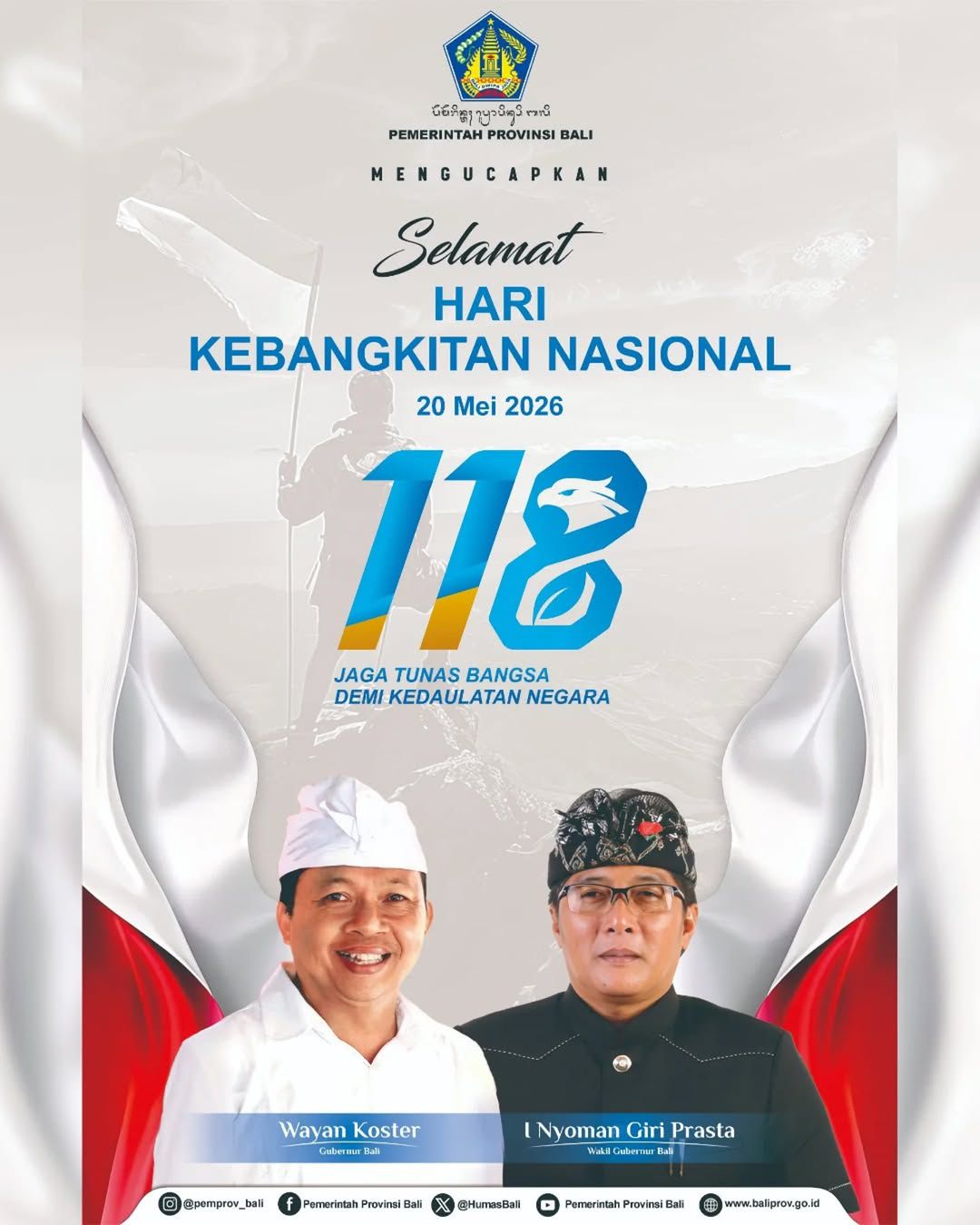 Pemerintah Provinsi Bali Ucapkan Selamat Hari Kebangkitan Nasional ke-118