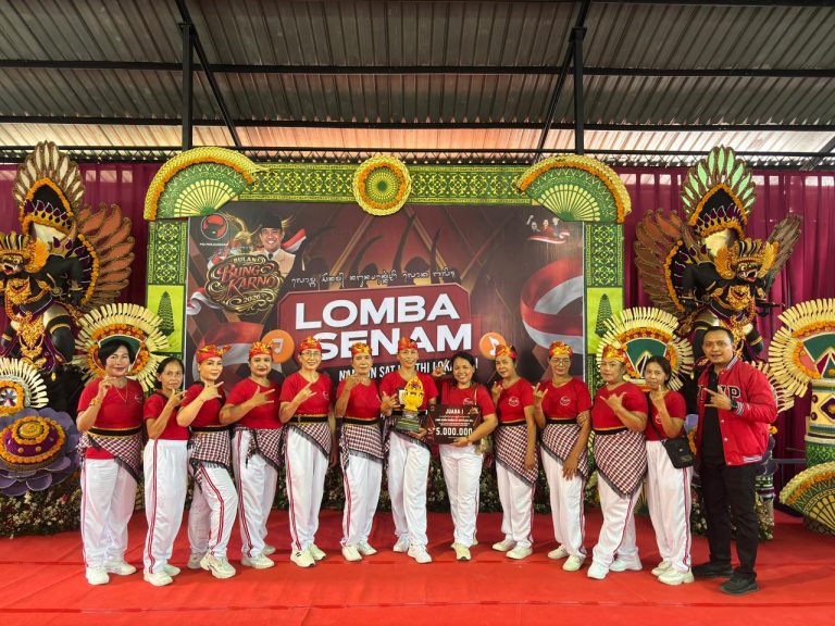 PAC Kec, Marga Raih Juara 1 Lomba Senam Nangun Sat Kerthi Loka Bali Yang Dilaksanakan Oleh DPC PDI Perjuangan Tabanan