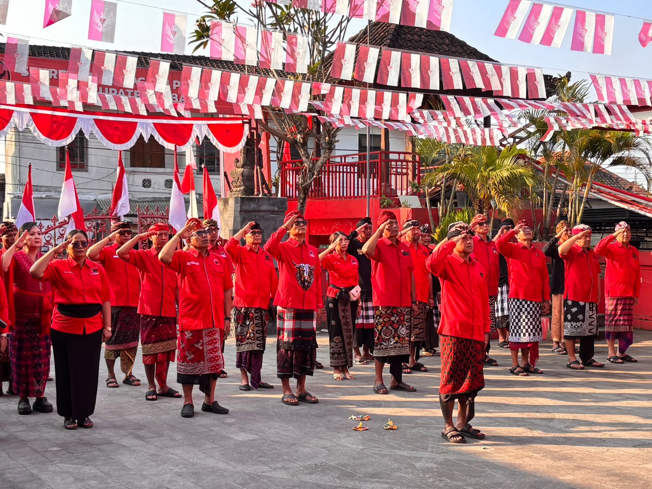 Perkuat Soliditas Kader, PDI Perjuangan Tabanan Gelar Upacara Kemerdekaan RI Ke-81